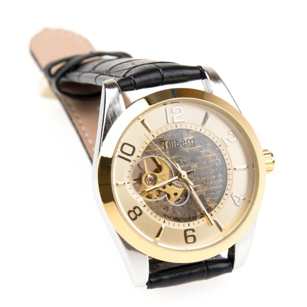 Lederband Automatik schw/gold