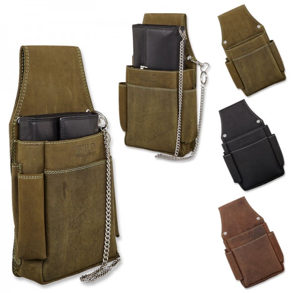Leder Kellnertasche für Geldbörse Wild real only Echtleder,robust