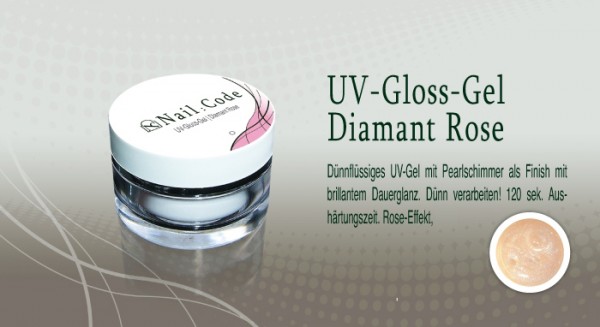 UV Gloss Gel Diamant rosé 10 g