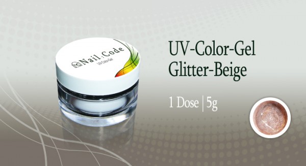 Glitter Beige Farbgel 5 g Nailcode