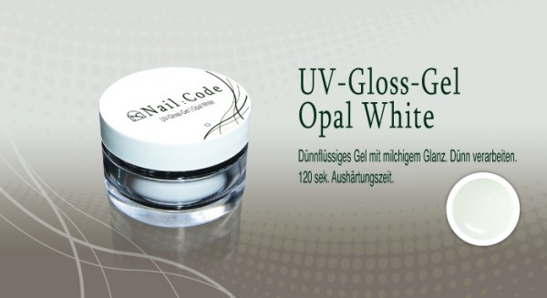 UV Gloss Gel Opal white 10 g