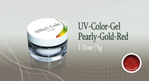 Pearly Gold Red Farbgel 5 g Nailcode