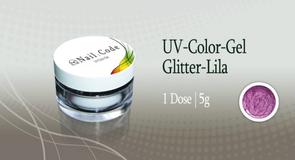 Glitter Lila Farbgel 5 g Nailcode