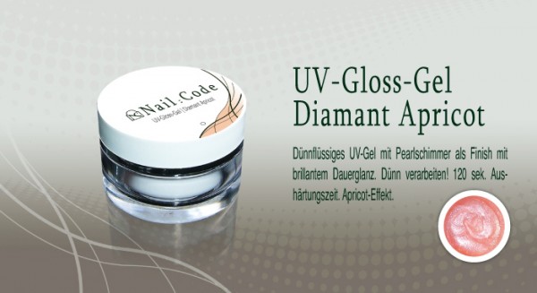 UV Gloss Gel Diamant Apricot 10 g